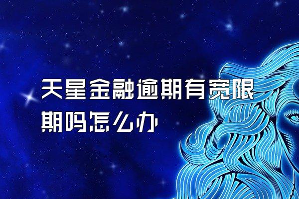 天星金融逾期有宽限期吗怎么办
