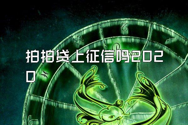 拍拍贷上征信吗2020