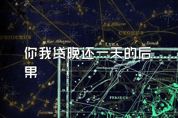 你我贷晚还一天的后果