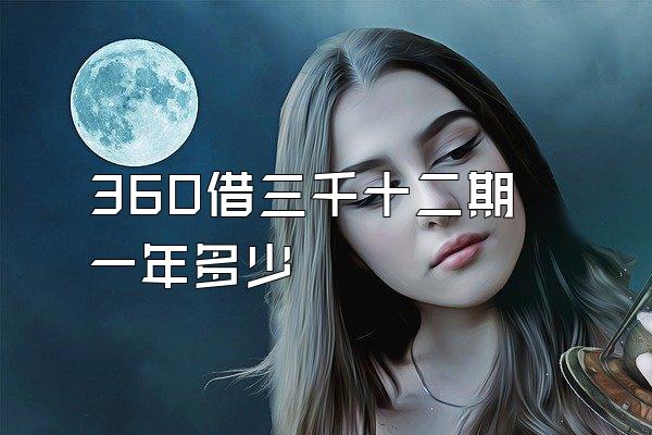 360借三千十二期一年多少