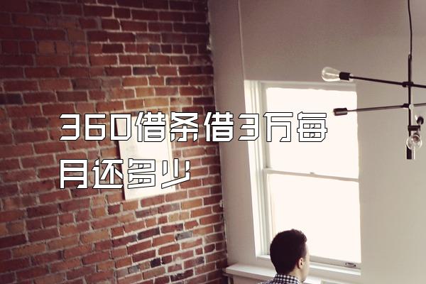 360借条借3万每月还多少