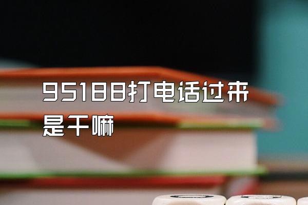 95188打电话过来是干嘛