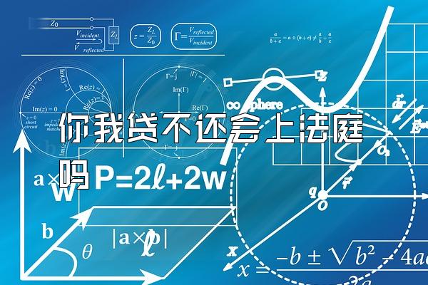 你我贷不还会上法庭吗