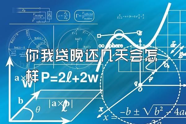 你我贷晚还几天会怎样