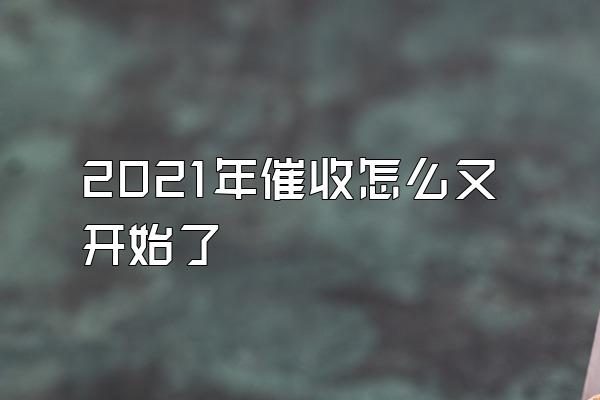 2021年催收怎么又开始了