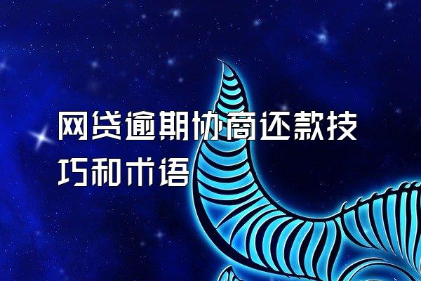 网贷逾期协商还款技巧和术语