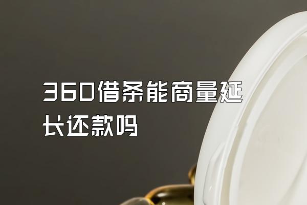 360借条能商量延长还款吗