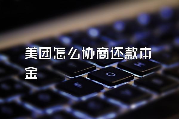 美团怎么协商还款本金