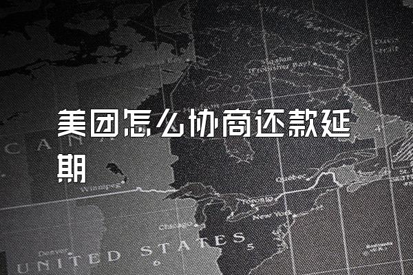 美团怎么协商还款延期