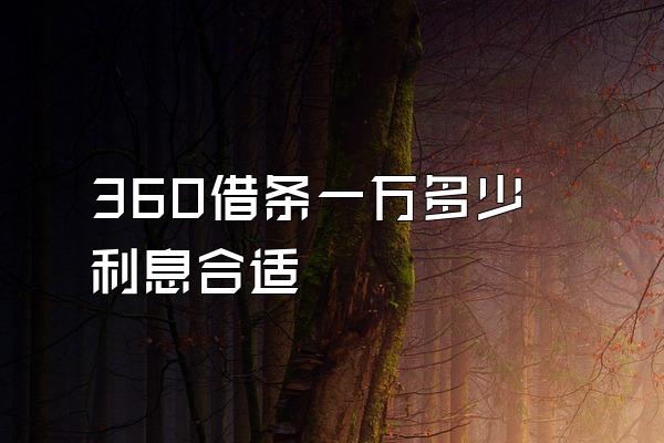 360借条一万多少利息合适
