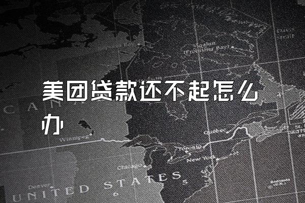 美团贷款还不起怎么办