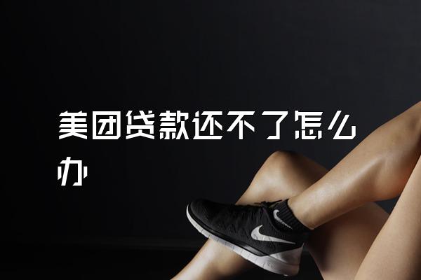 美团贷款还不了怎么办