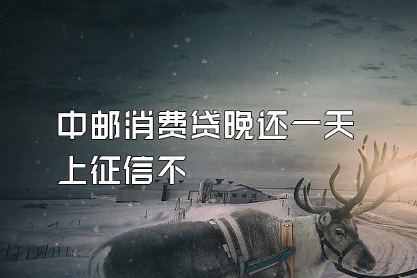 中邮消费贷晚还一天上征信不