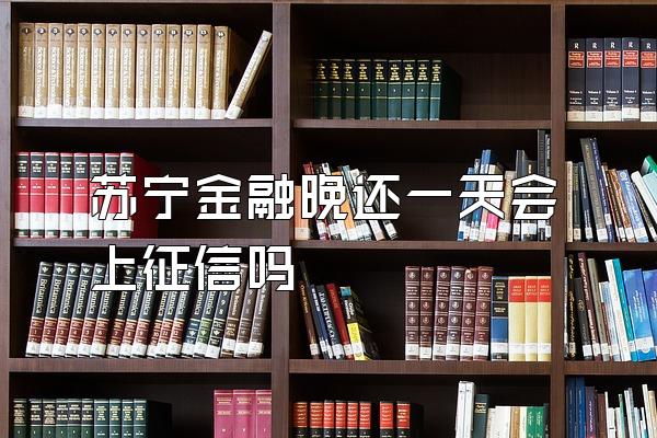 苏宁金融晚还一天会上征信吗