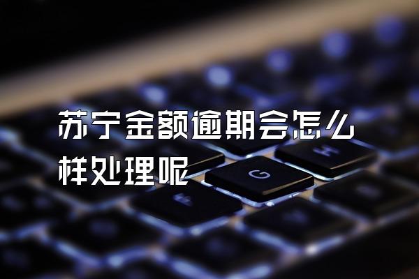 苏宁金额逾期会怎么样处理呢