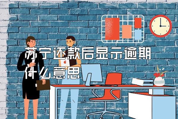 苏宁还款后显示逾期什么意思