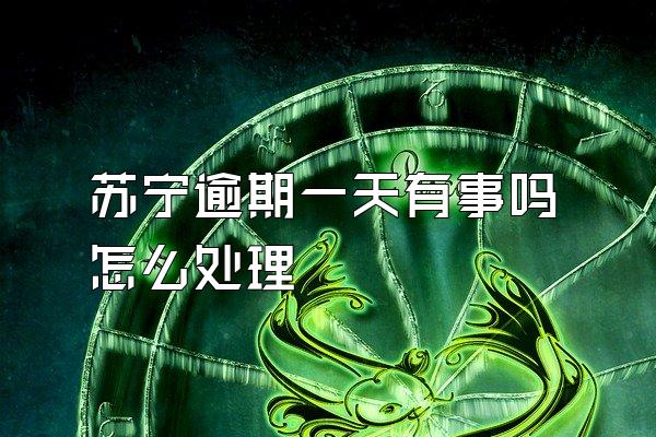 苏宁逾期一天有事吗怎么处理