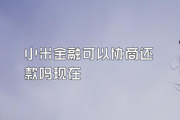 小米金融可以协商还款吗现在