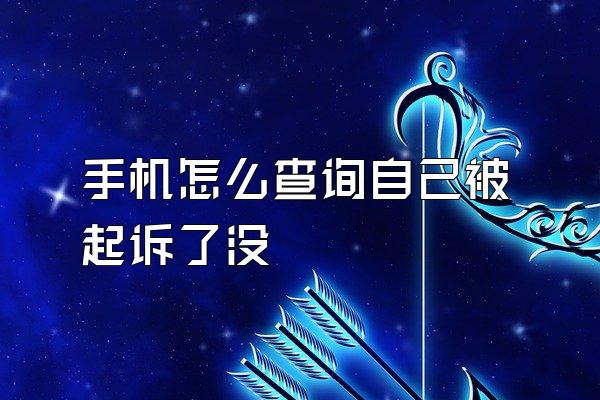 手机怎么查询自己被起诉了没