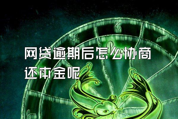 网贷逾期后怎么协商还本金呢