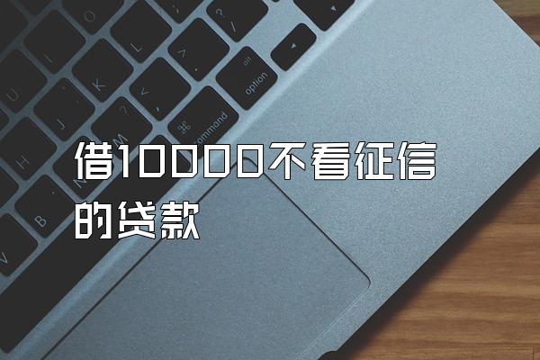 借10000不看征信的贷款