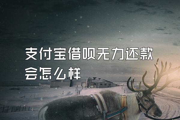 支付宝借呗无力还款会怎么样