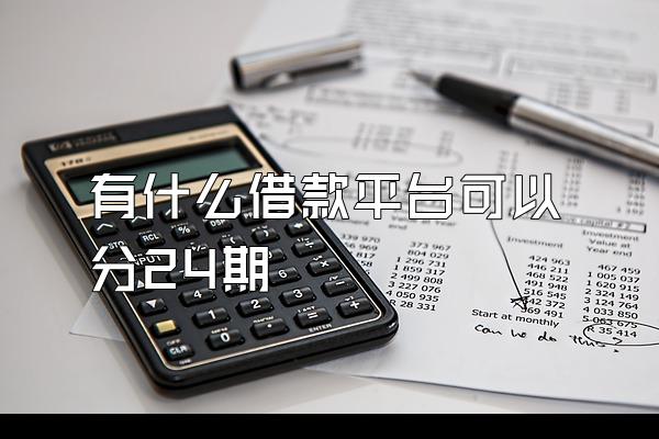 有什么借款平台可以分24期