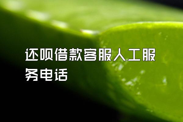 还呗借款客服人工服务电话