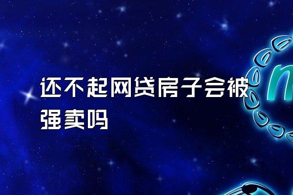 还不起网贷房子会被强卖吗