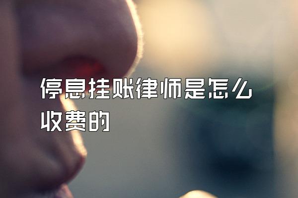 停息挂账律师是怎么收费的