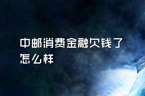 中邮消费金融欠钱了怎么样