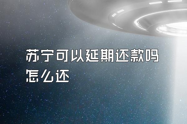 苏宁可以延期还款吗怎么还