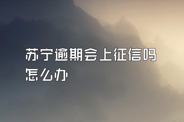 苏宁逾期会上征信吗怎么办