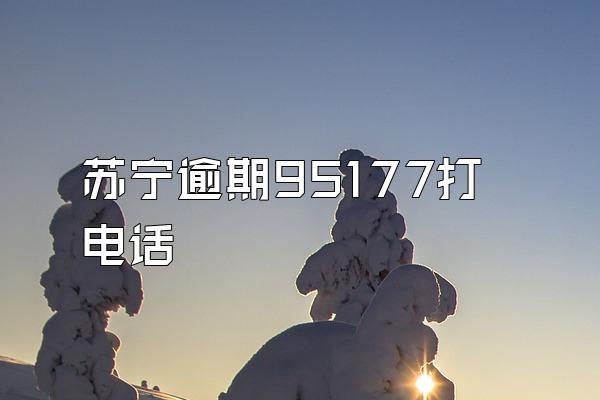 苏宁逾期95177打电话
