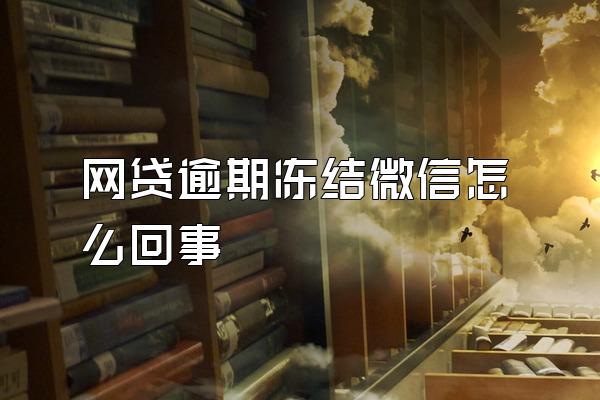 网贷逾期冻结微信怎么回事