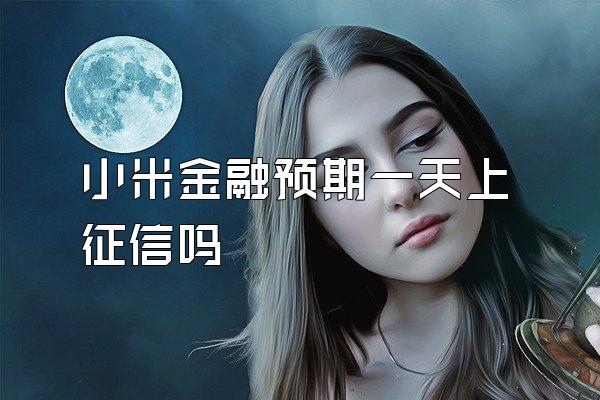 小米金融预期一天上征信吗