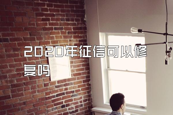 2020年征信可以修复吗