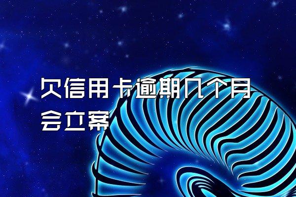 欠信用卡逾期几个月会立案