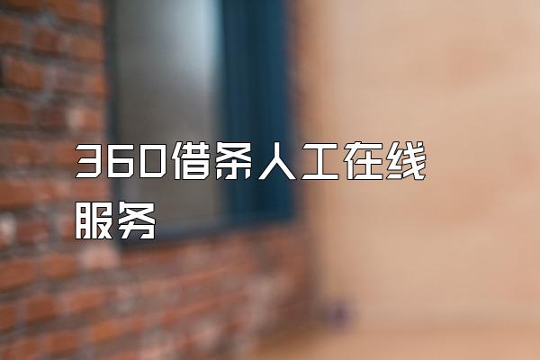 360借条人工在线服务