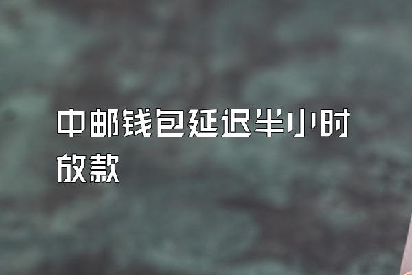 中邮钱包延迟半小时放款