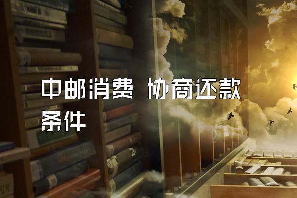 中邮消费 协商还款条件