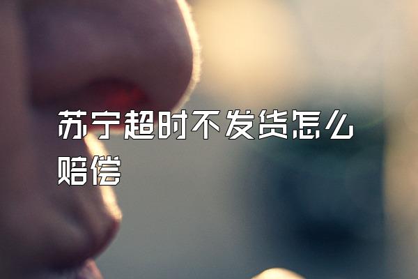 苏宁超时不发货怎么赔偿