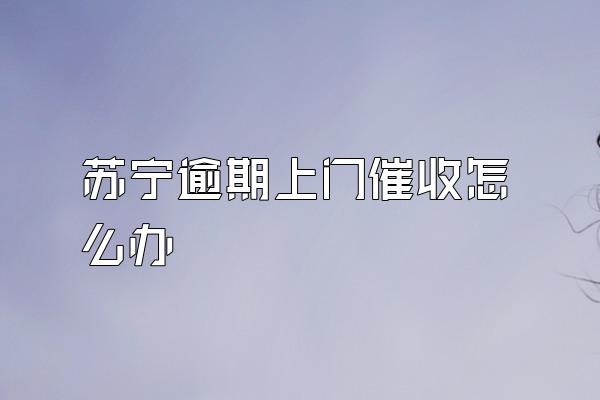 苏宁逾期上门催收怎么办