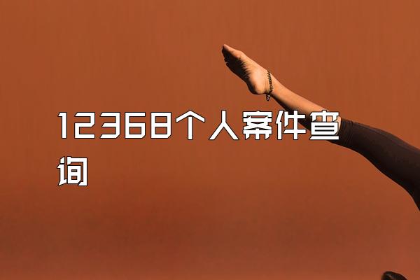 12368个人案件查询