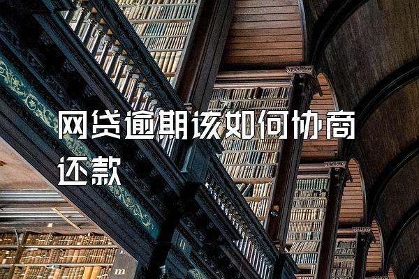 网贷逾期该如何协商还款