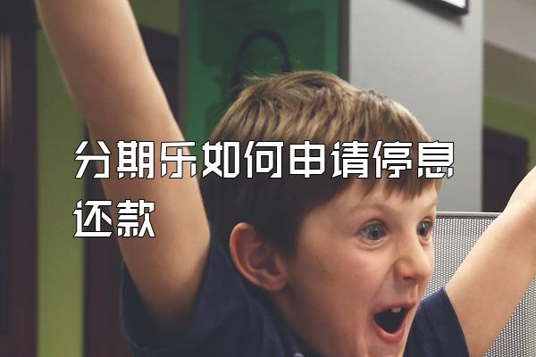 分期乐如何申请停息还款