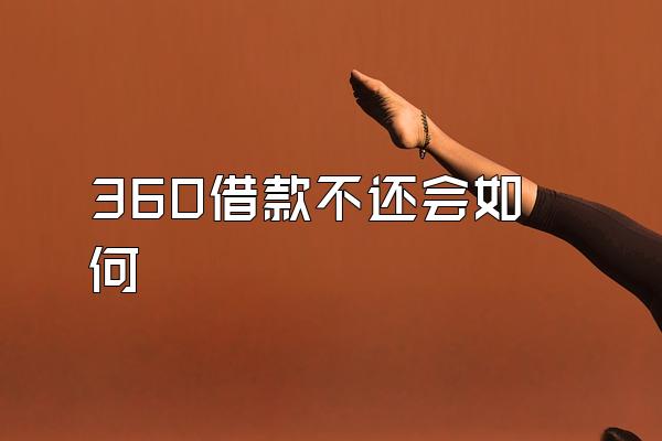 360借款不还会如何