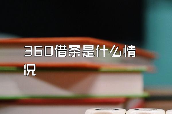 360借条是什么情况