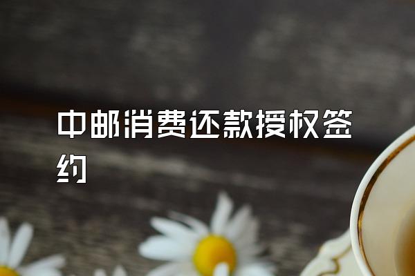 中邮消费还款授权签约