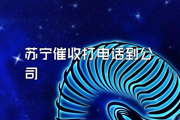 苏宁催收打电话到公司
